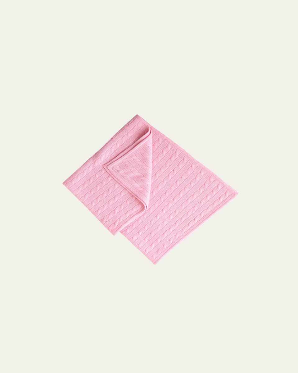 Girl's Cashmere Cable Knit Blanket